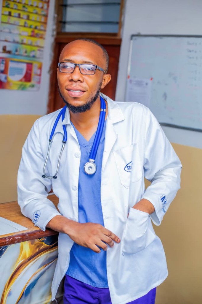 Clinical nurse in lab coat at the clinic